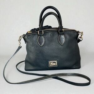 Dooney & Bourke Black Pebble Leather Satchel